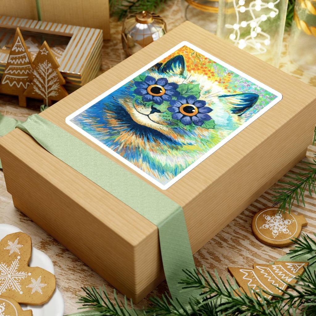 Louis Wain Flower Cat Sticker - Art Unlimited