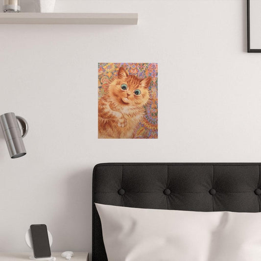 Louis Wain Ginger Cat Art Print Poster - Art Unlimited