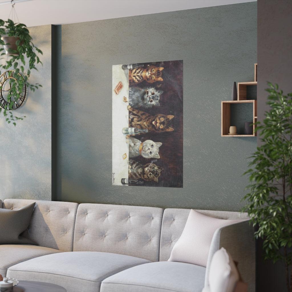 Louis Wain Print - The Bachelor Party Print Poster - Art Unlimited