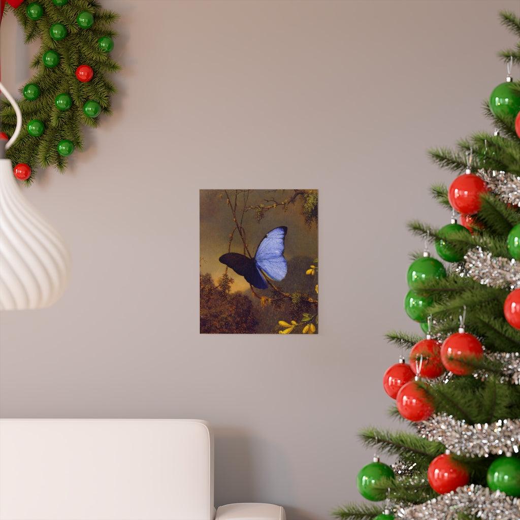 Martin Johnson Heade - Blue Morpho Butterfly 1865 Print Poster - Art Unlimited