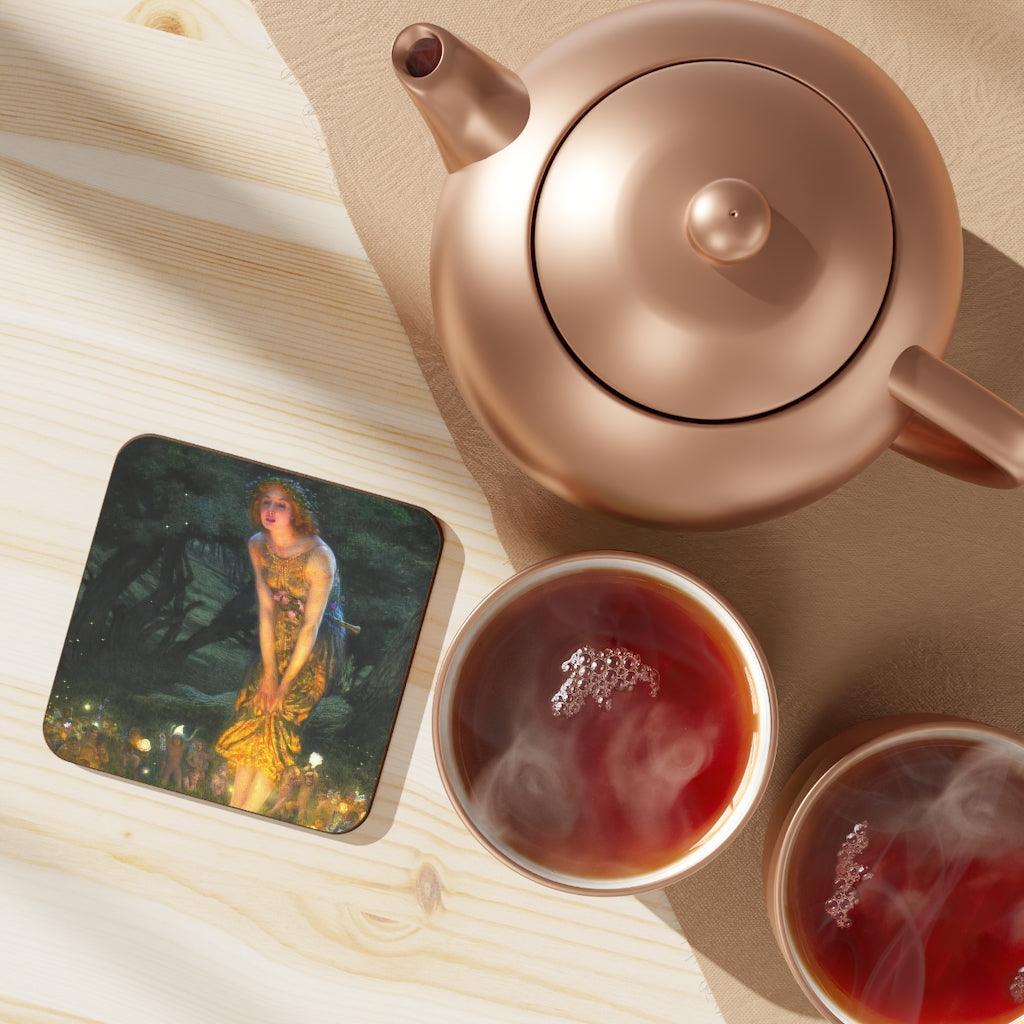 Midsummer Eve Edward Robert Hughes 1908 Hardboard Back Coaster - Art Unlimited
