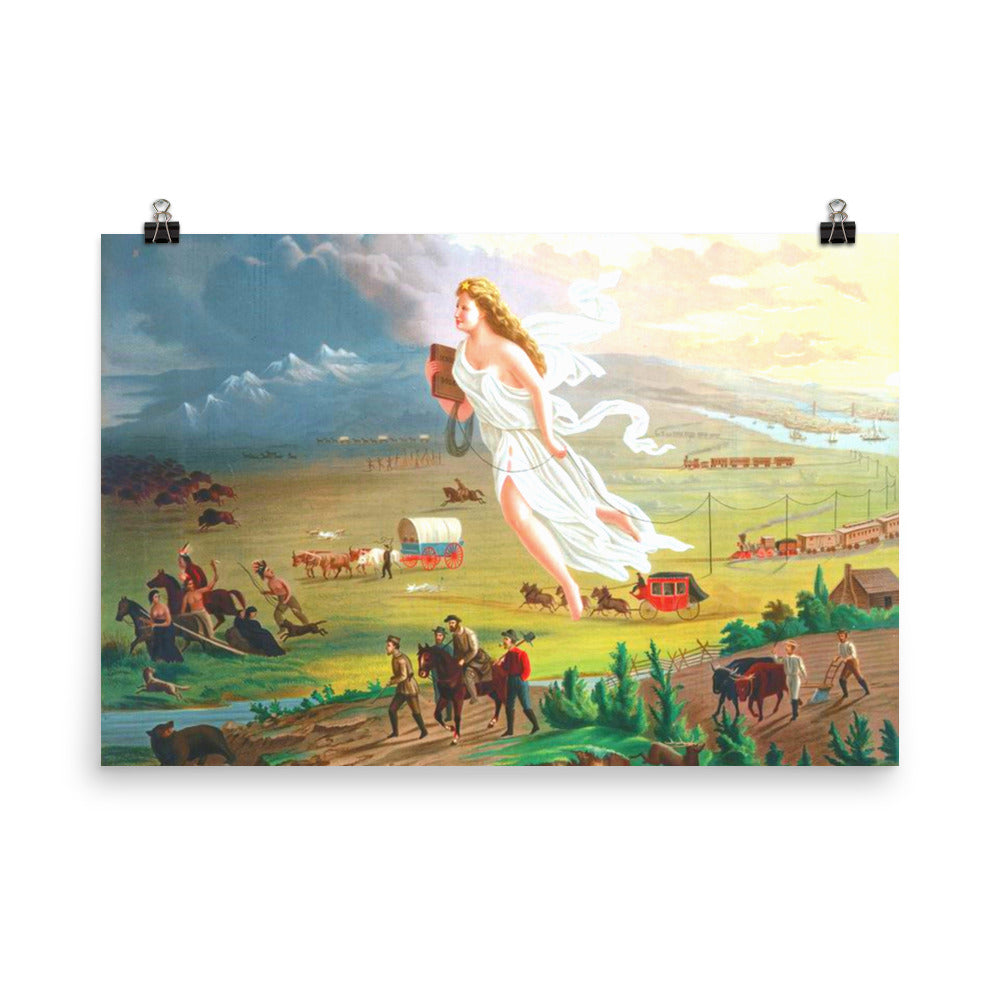 American Progress Manifest Destiny 1873 Print Poster