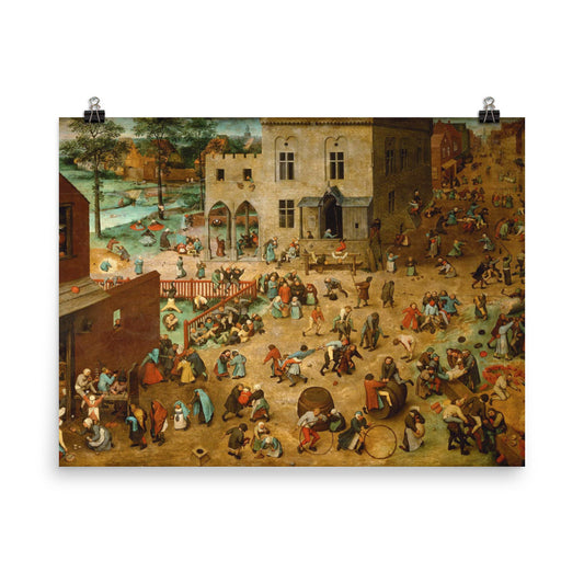 Pieter Bruegel The Elder - Children's Games Print Poster