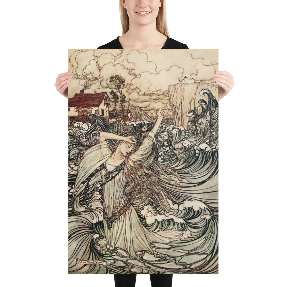 Arthur Rackham - Undine - Norse Mythology Print Poster