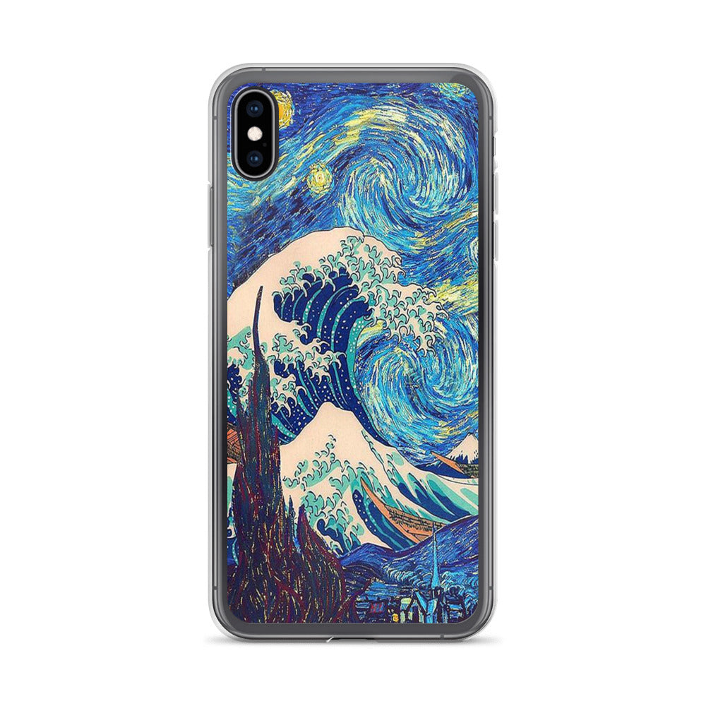 The Great Wave Starry Night I Phone Case