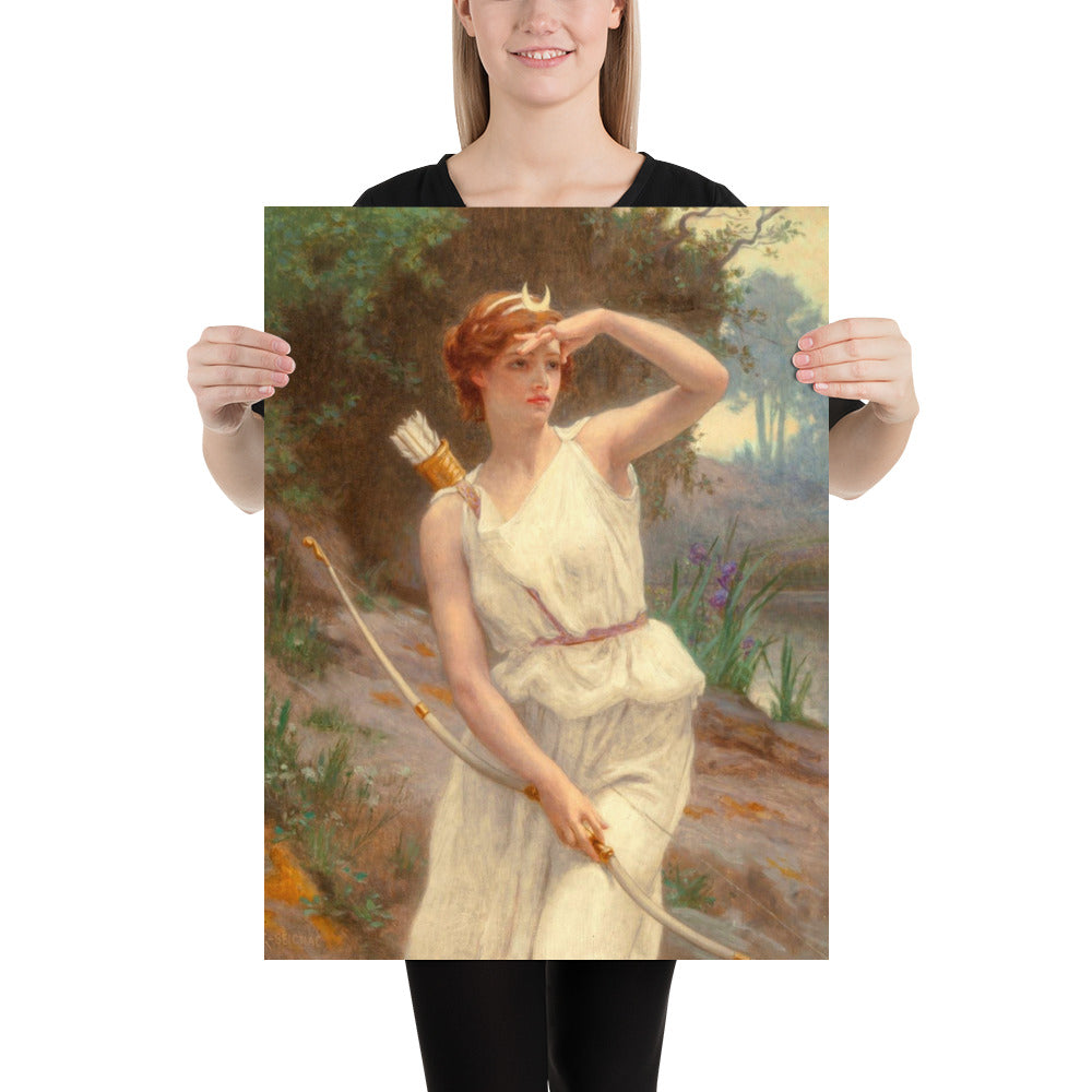 Guillamume Seignac Diana The Huntress 1870 Roman Mythology Goddess Of The Hunt Moon And Nature Print Poster