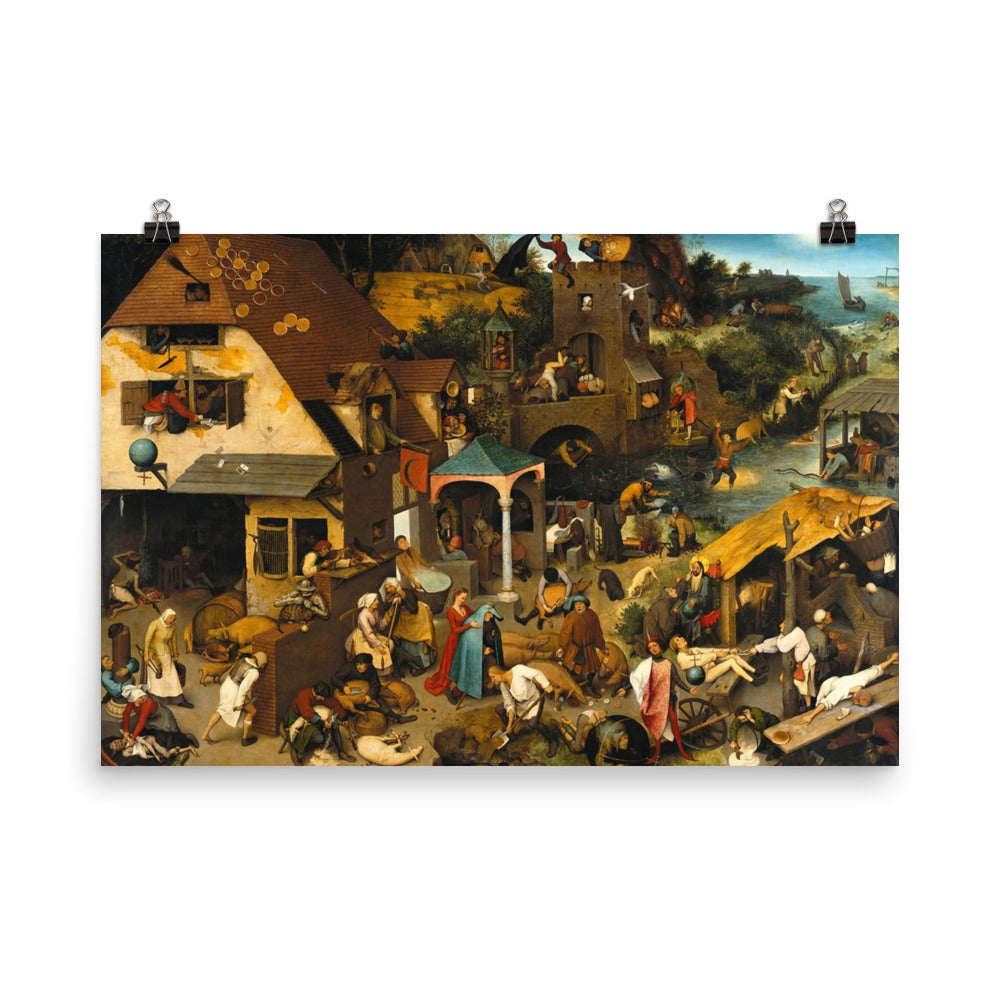 Pieter Bruegel The Elder Dutch Proverbs Print Poster