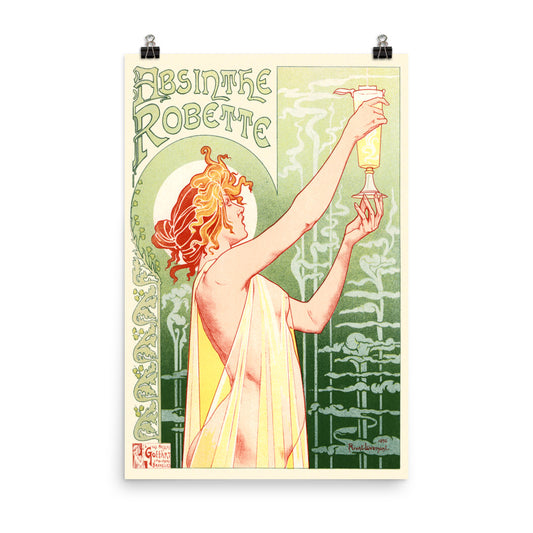 Absinthe Robette By Alphonse Mucha Print Poster