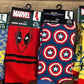 X Men, Deadpool And Captain America 4 Pack Of Socks (New)