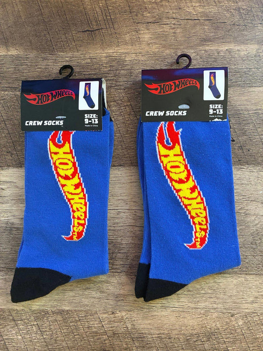 Hot Wheels 2 Pair Of Crew Socks (Brand New)