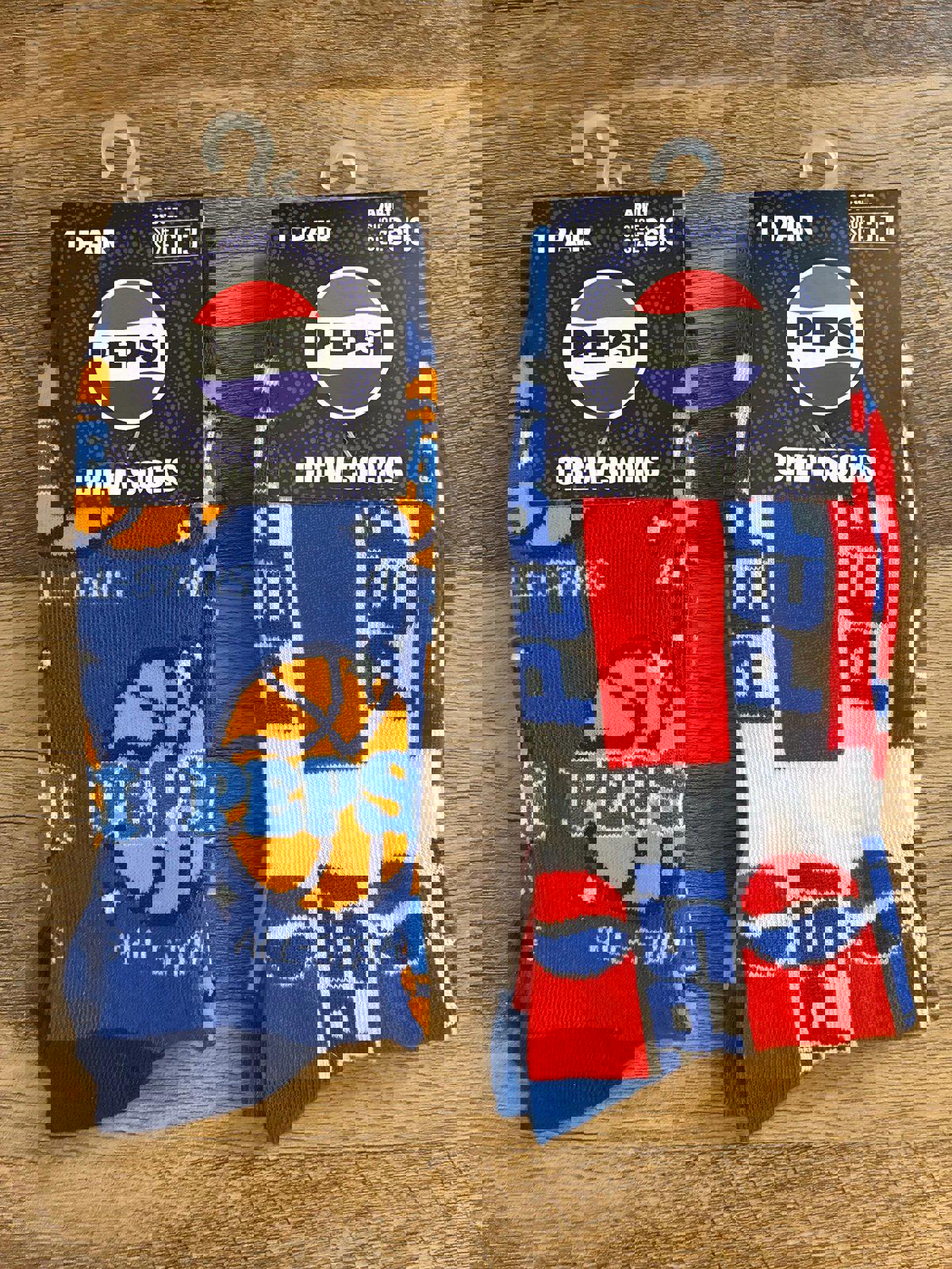 Pepsi Soda And Basketball Pairs Of Crew Socks (Brand New)
