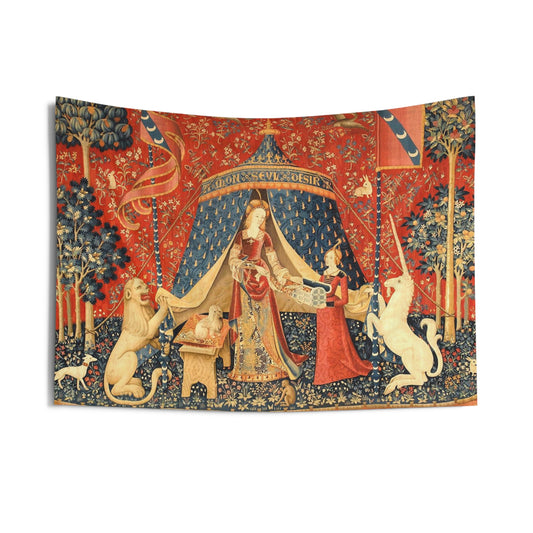 Lady And The Unicorn Wall Tapestry