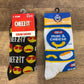 Cheez Its And Mac And Cheese Crew Socks (Brand New)