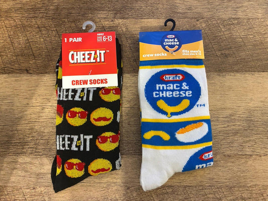 Cheez Its And Mac And Cheese Crew Socks (Brand New)