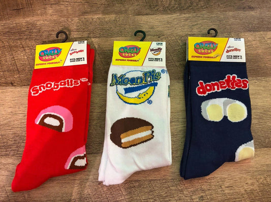 Moon Pies Donettes Snoballs Crew Socks (Brand New)