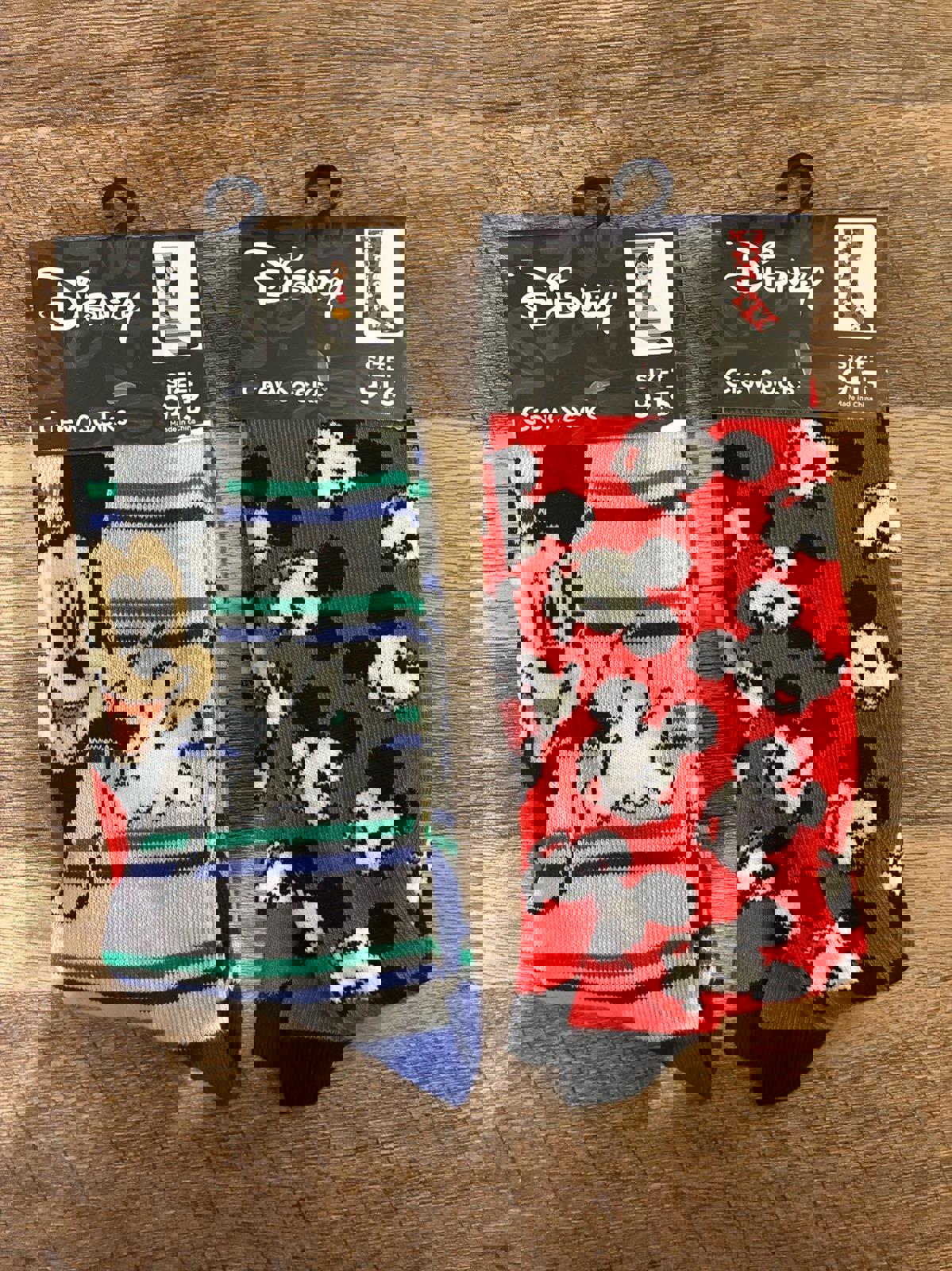 Mickey Mouse 2 Pairs Of Crew Socks (Brand New)