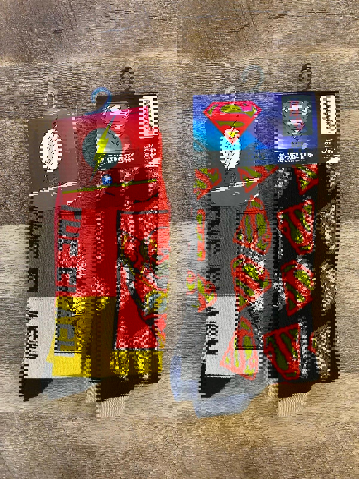 Superman - The Flash - Superheroes Crew Socks (Brand New)