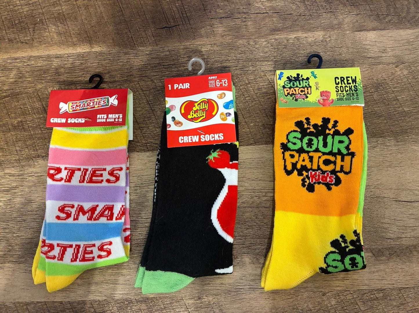 Smarties - Jelly Beans - Sour Patch Kids - Crew Socks (New)