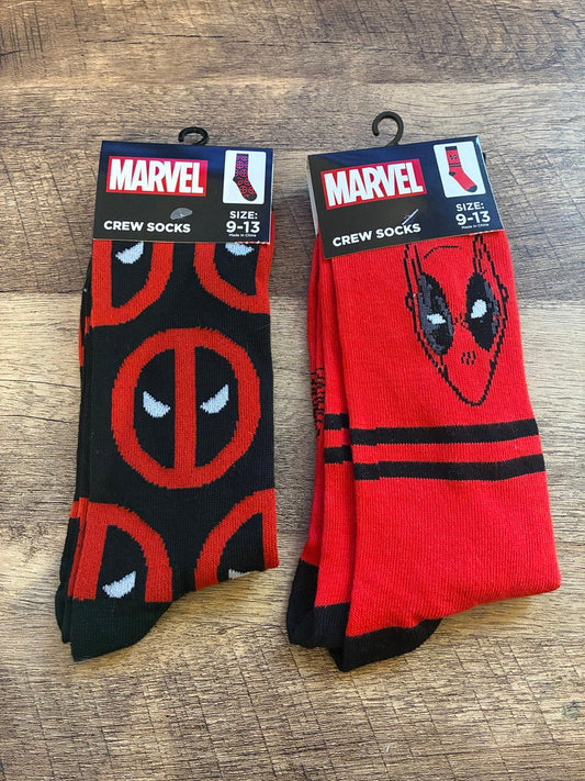 Deadpool Movie Marvel (2 Pairs Of Socks) (Brand New)