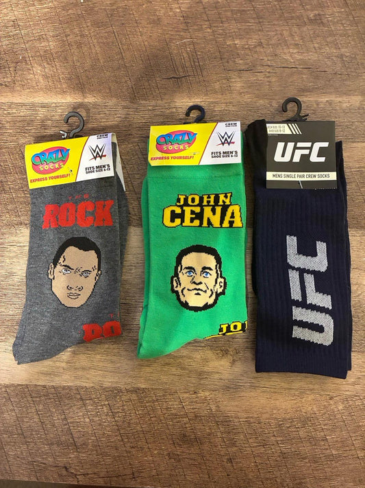 The Rock - John Cena - UFC Crew Socks (Brand New)