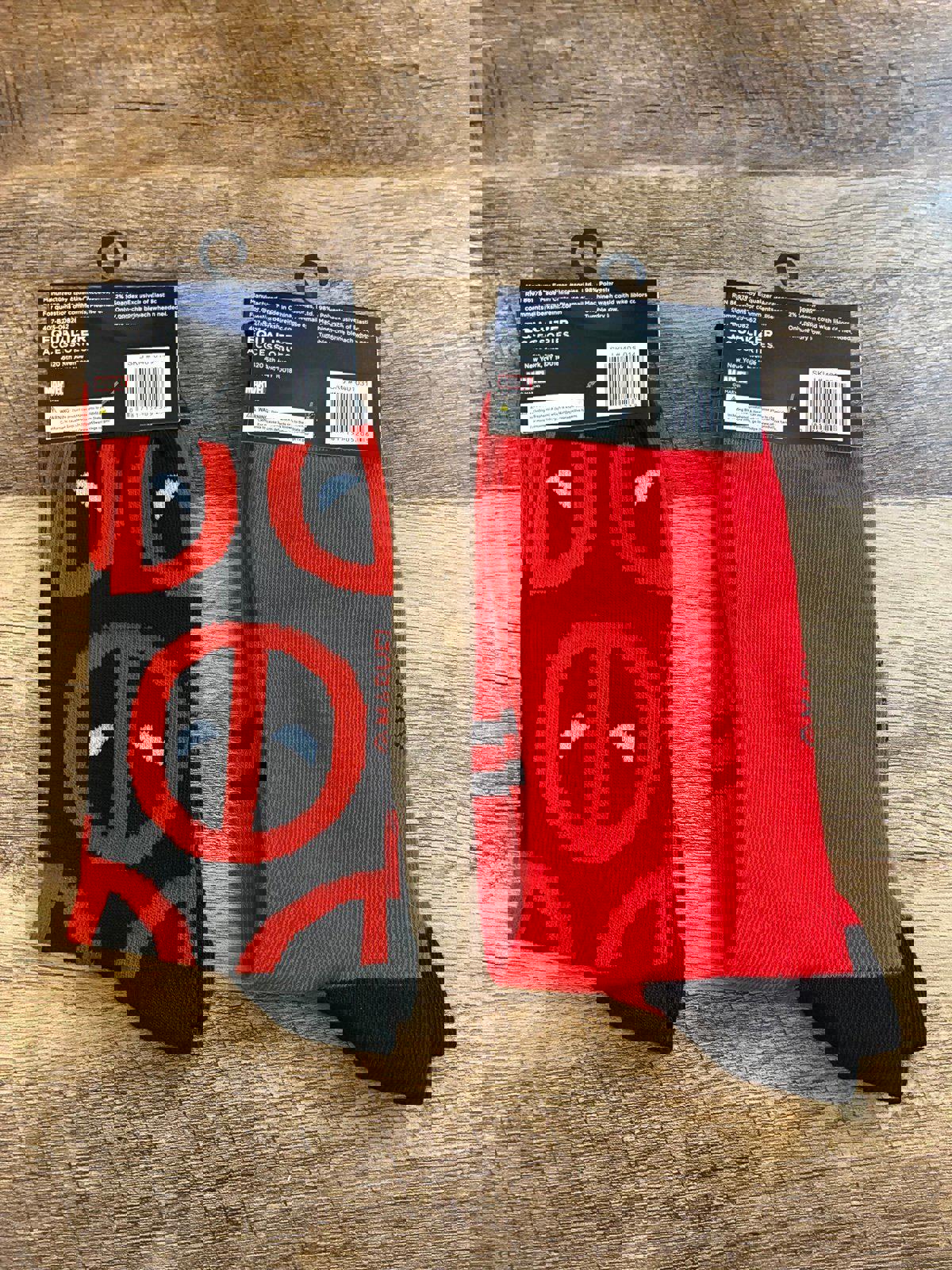 Deadpool Movie Marvel (2 Pairs Of Socks) (Brand New)