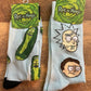 Rick And Morty Crew Sock 2 Pack (Brand New) - Pickle Rick
