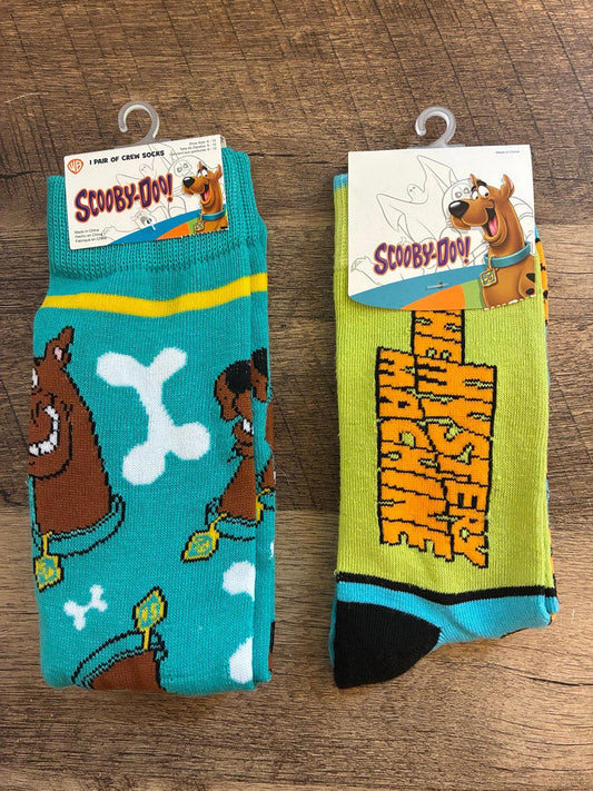 Scooby Doo - 2 Pairs Of Crew Socks (Brand New)