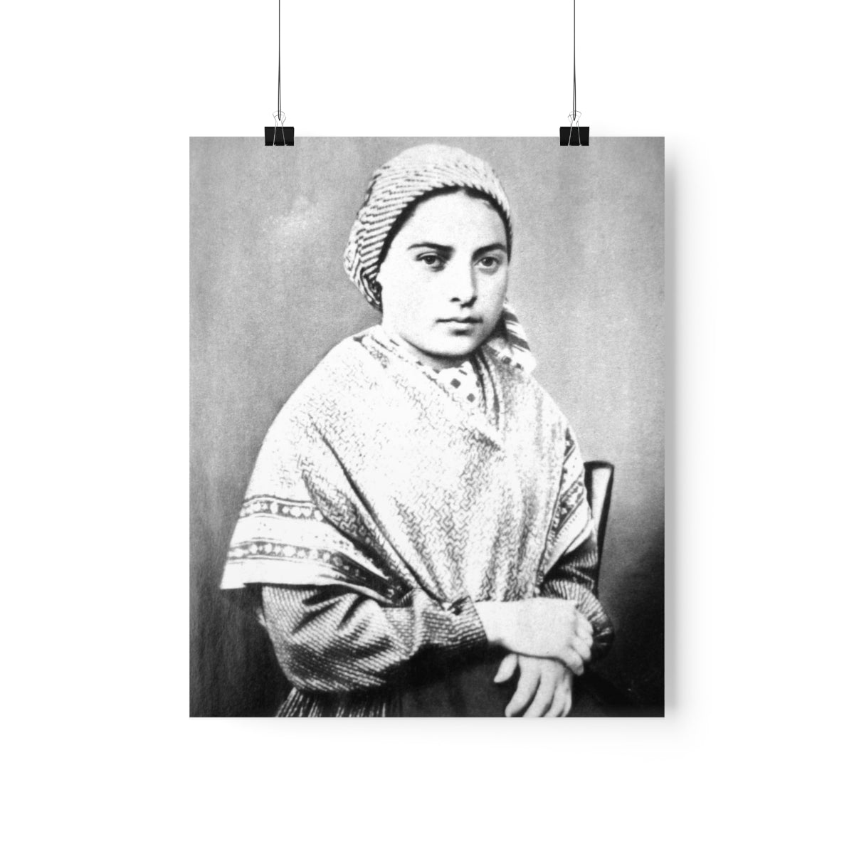 Saint Bernadette Portrait Print Poster