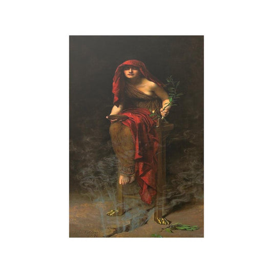 Oracle Priestess Of Delphi Pythia In High Priestess By John Collier Print Poster - Art Unlimited