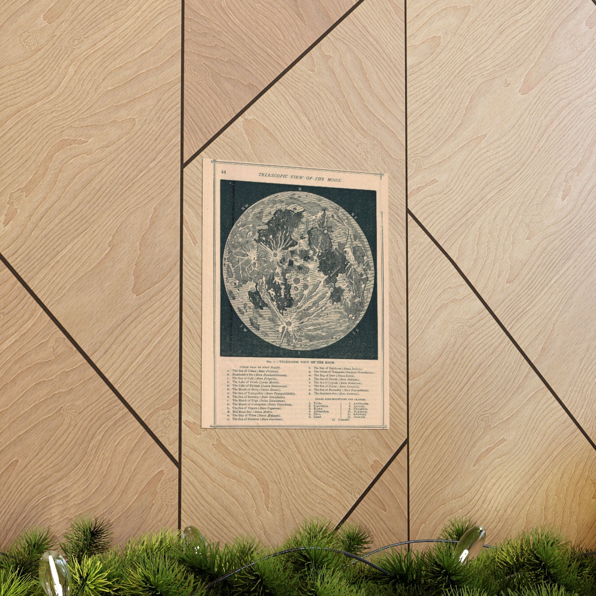 Vintage Moon Map - Vintage Lunar Antique Moon Print Poster