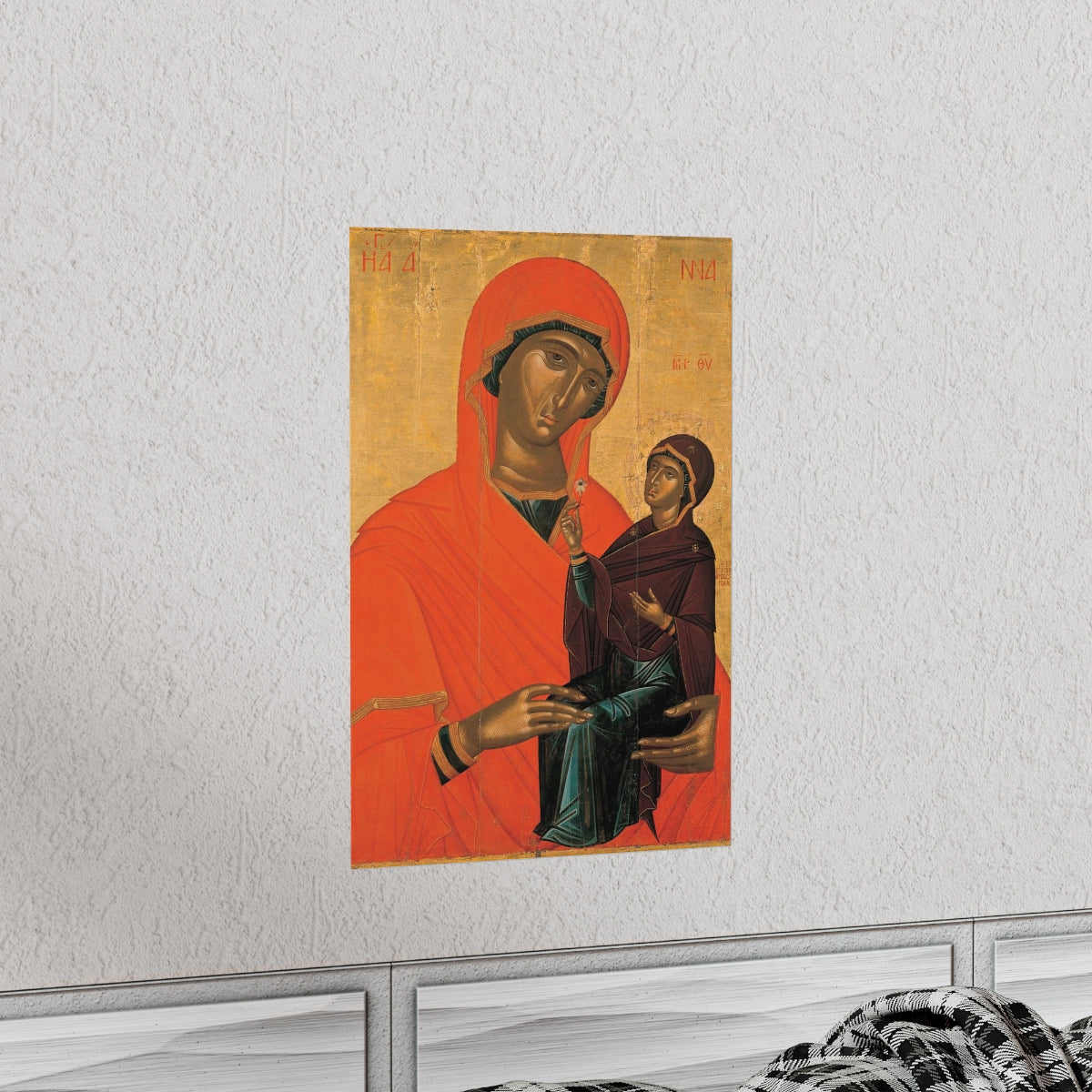 Saint Anne Grandmother Of The Church - Patron Of Housewives Print Poster