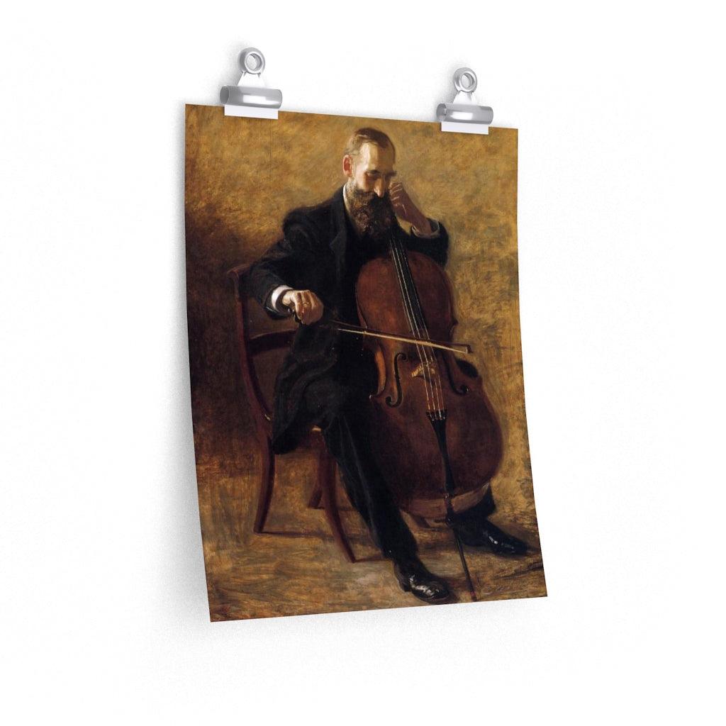 The Cello Player By Thomas Eakins Print Poster - Art Unlimited