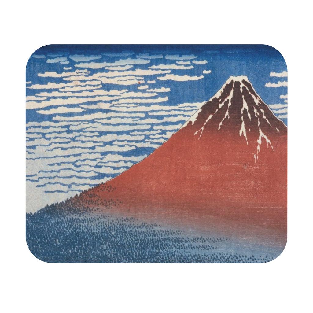 Red Mount Fuji By Katsushika Hokusai Mouse Pad - Art Unlimited