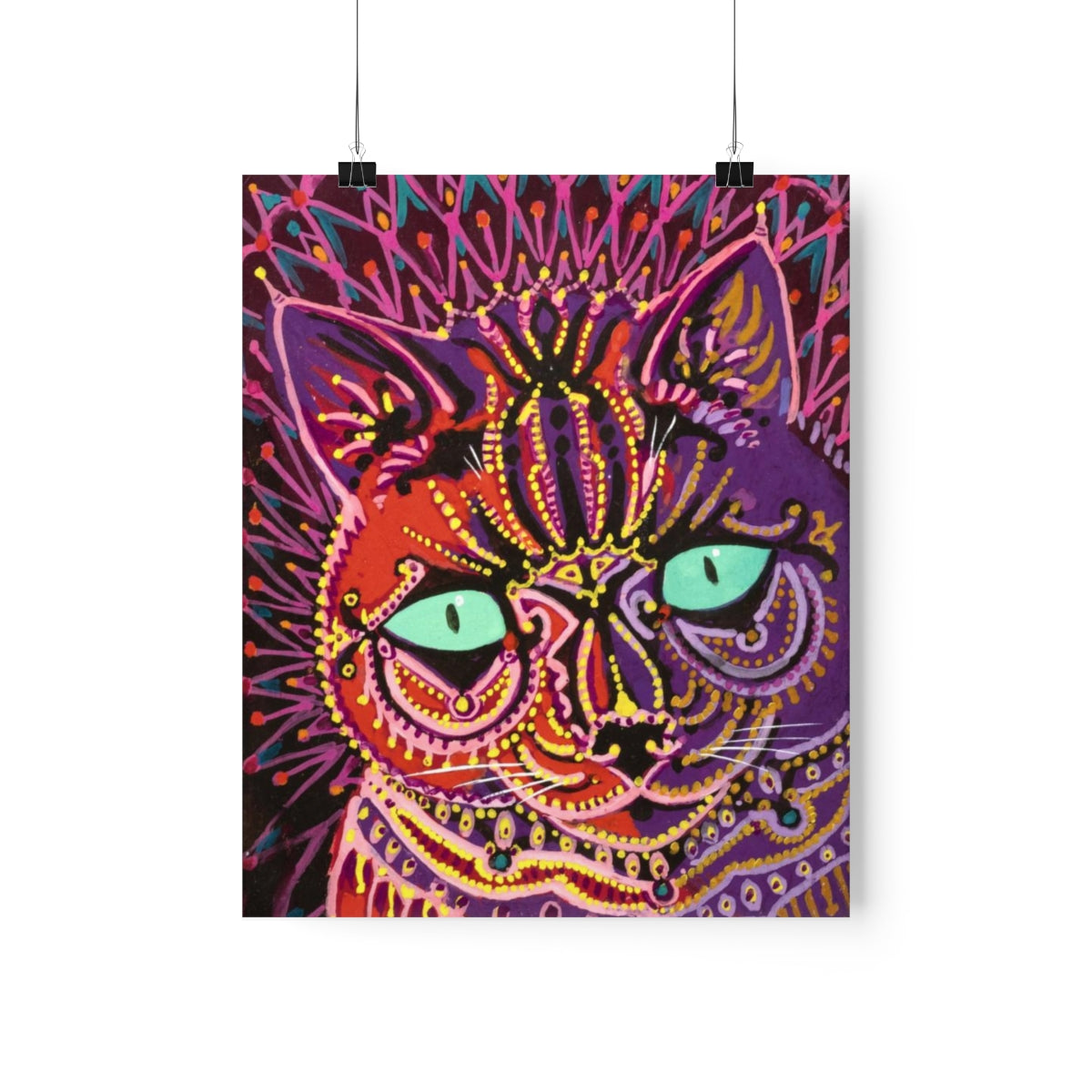 Louis Wain Kaleidoscope Cat Print Poster