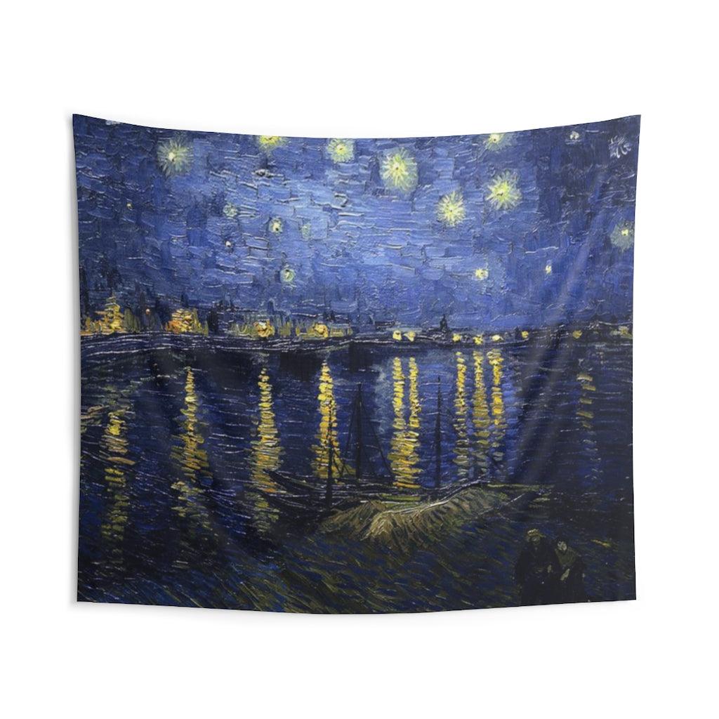 Starry Night Over The Rhone Wall Tapestry - Art Unlimited