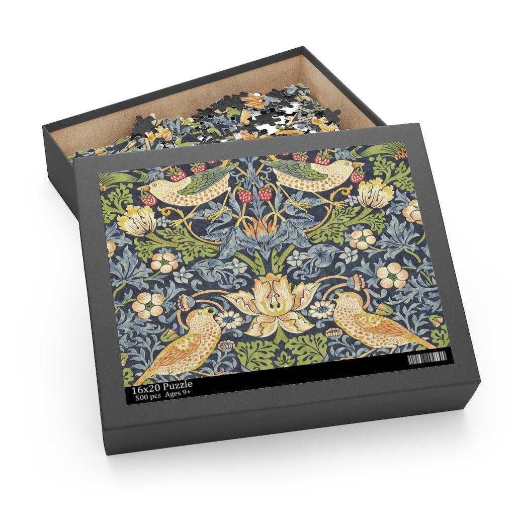 William Morris Strawberry Thief Puzzle (120, 252, 500-Piece) - Art Unlimited