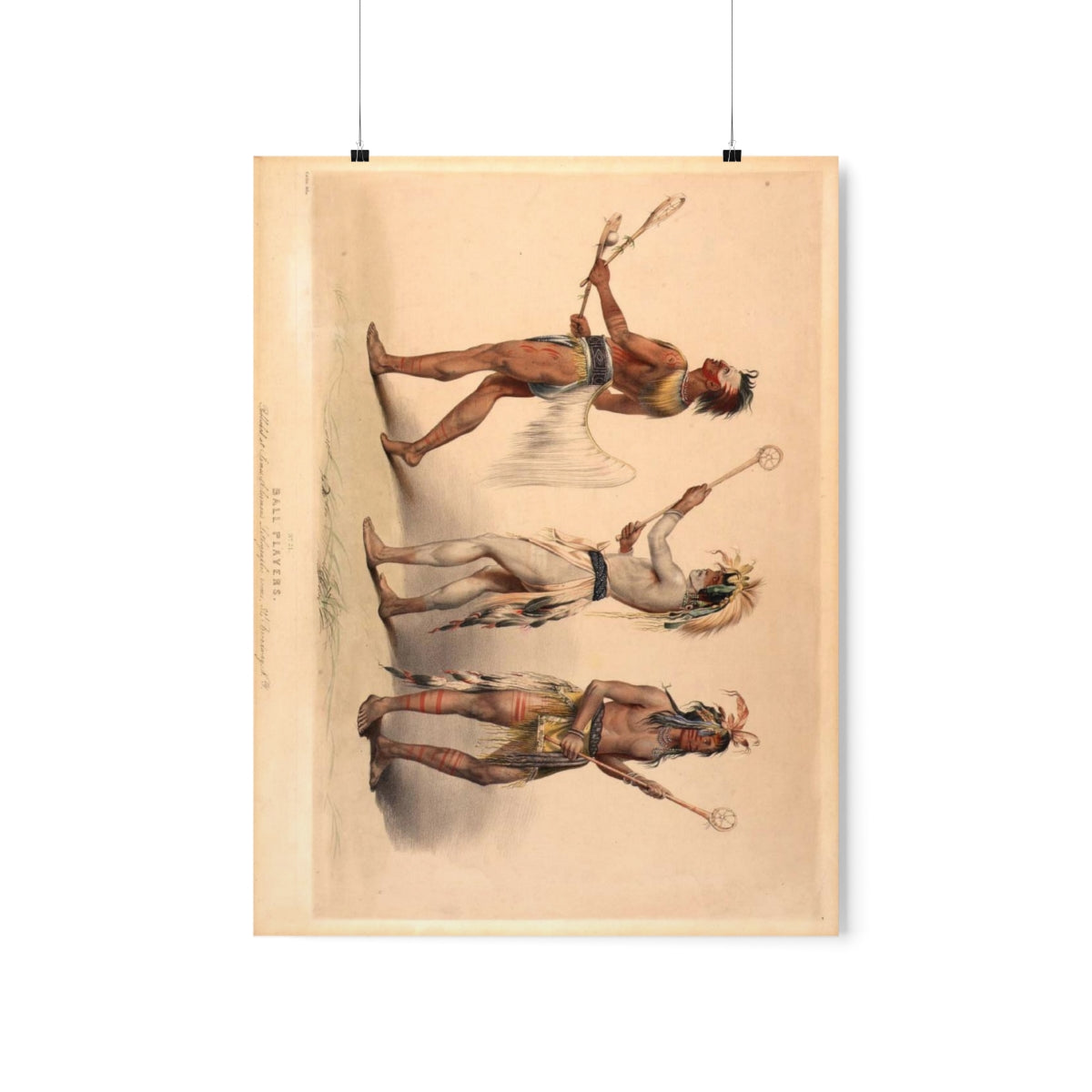 George Catlin's North American Indian Portfolio - Ball Players Print Poster