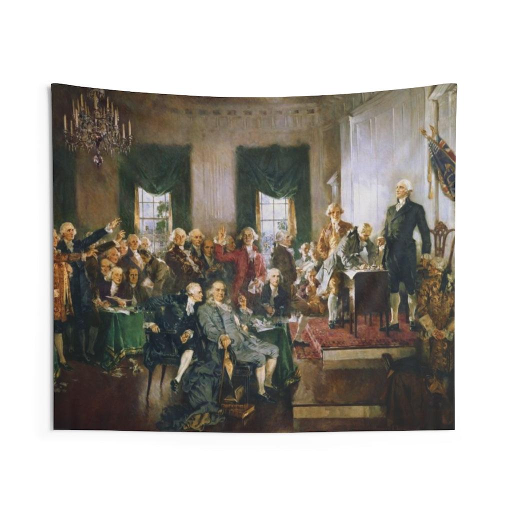 Signing Of The Constitution Of the United States By Howard Chandler Christy Wall Tapestry - Art Unlimited