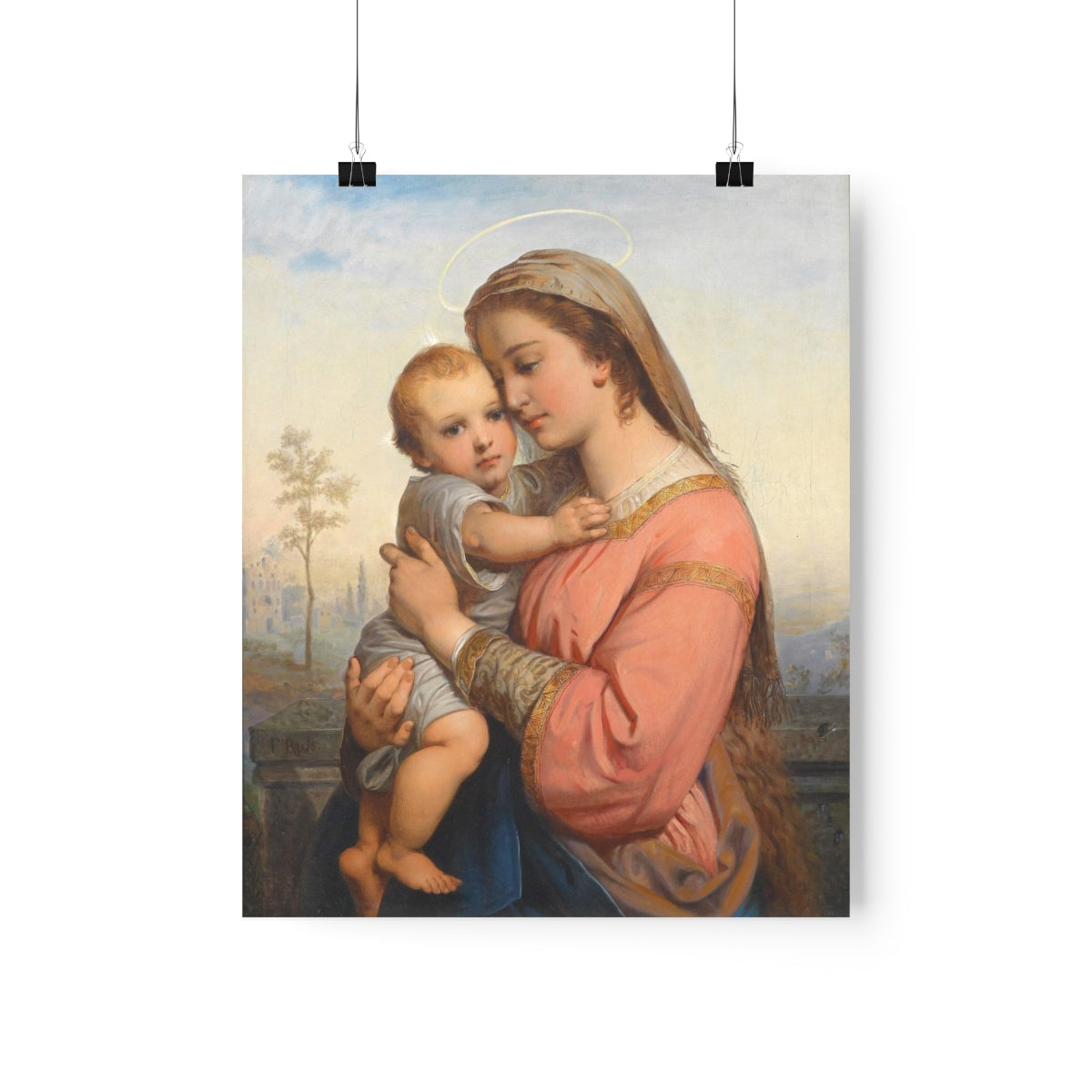 Madonna And Child Franz Russ Print Poster