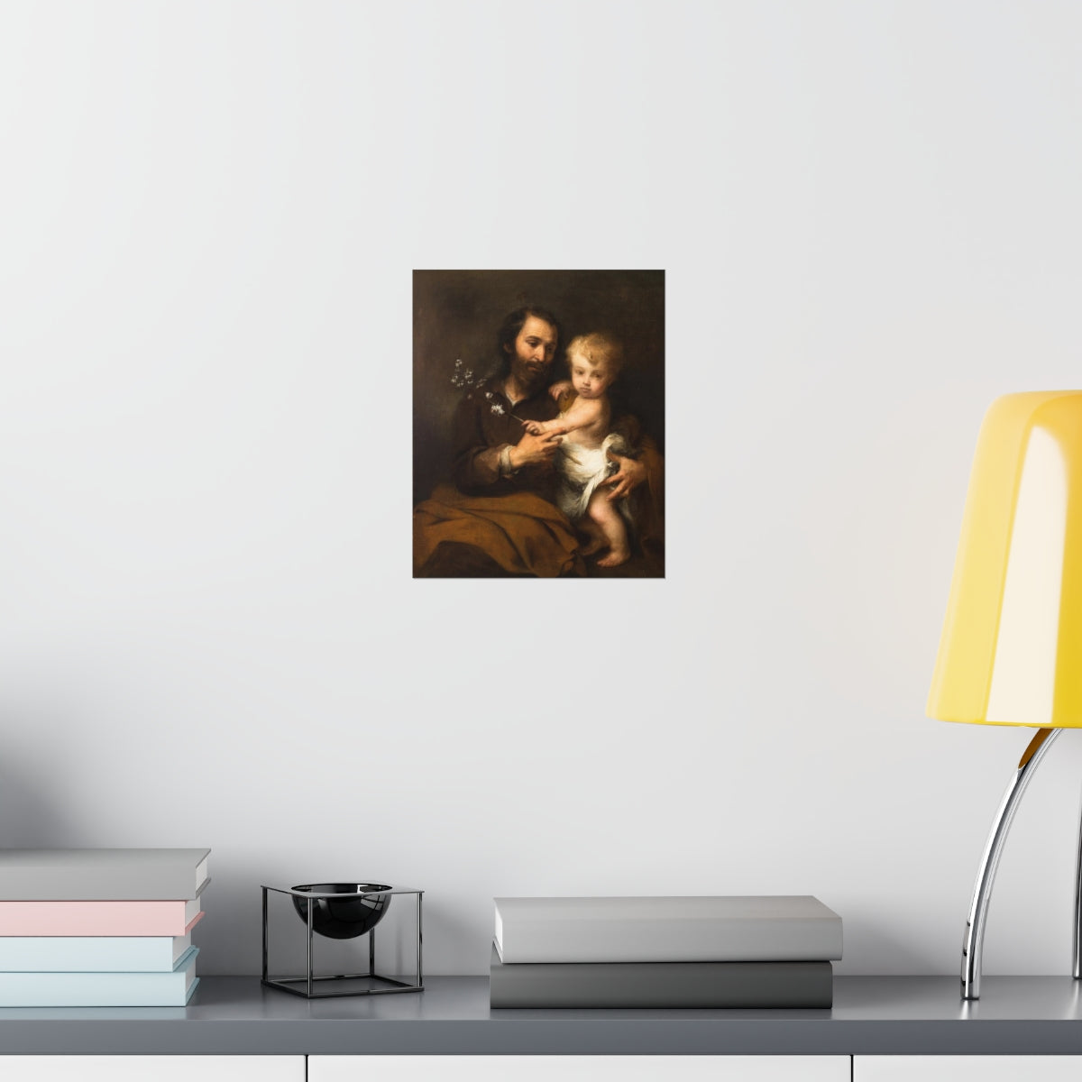 Saint Joseph And Baby Jesus Print Poster