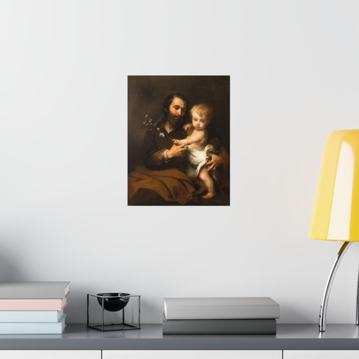 Saint Joseph And Baby Jesus Print Poster