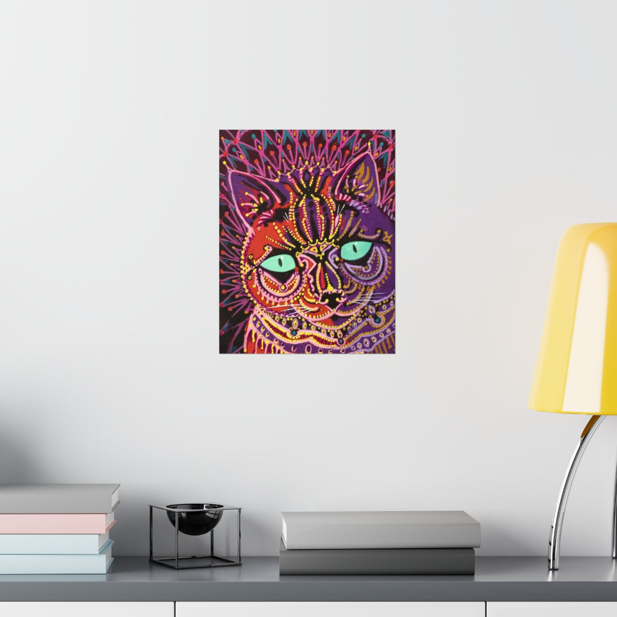 Louis Wain Kaleidoscope Cat Print Poster