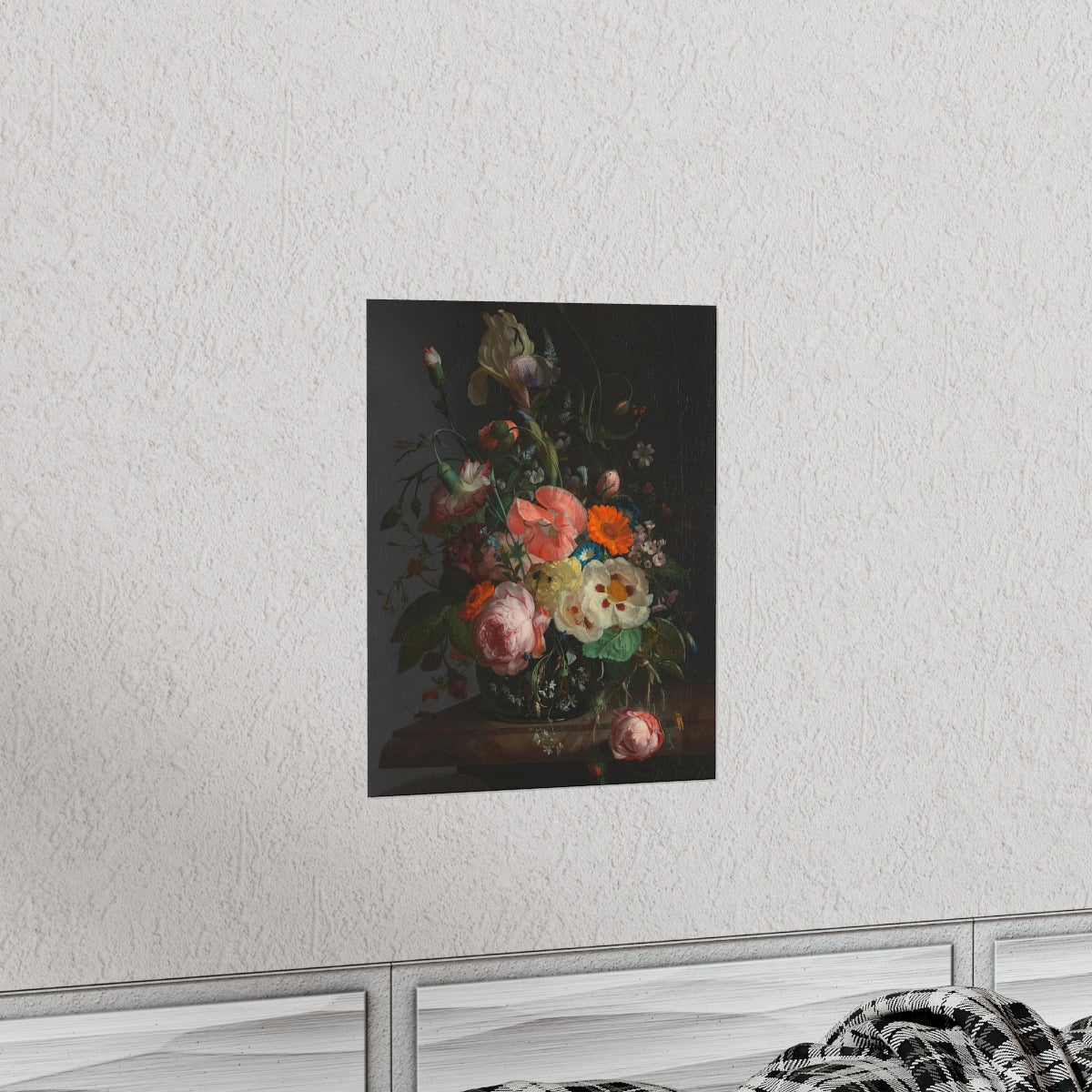 Rachel Ruysch - Still Life With Flowers On A Marble Tabletop Print Poster