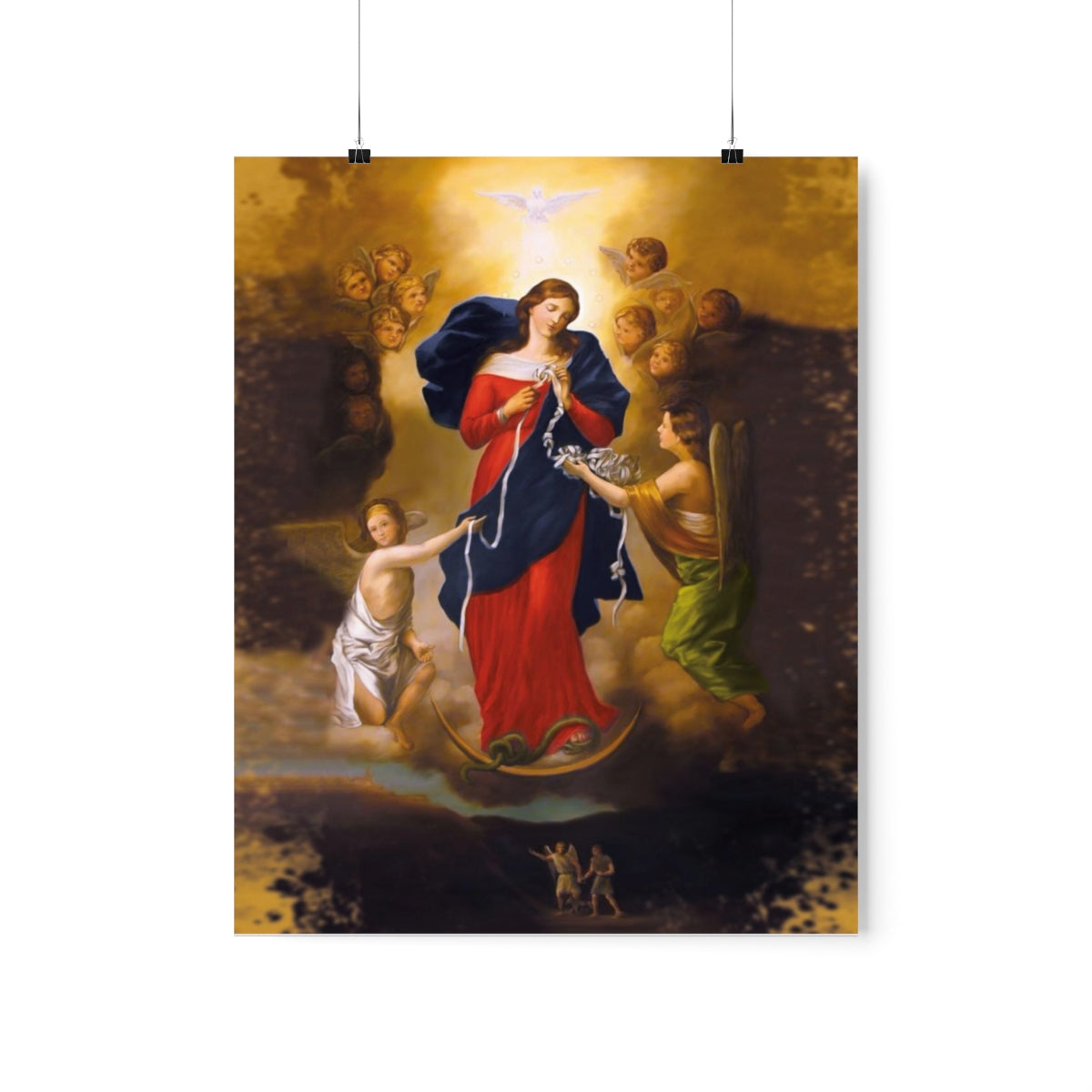 Our Lady Undoer Of Knots Portrait Print Poster