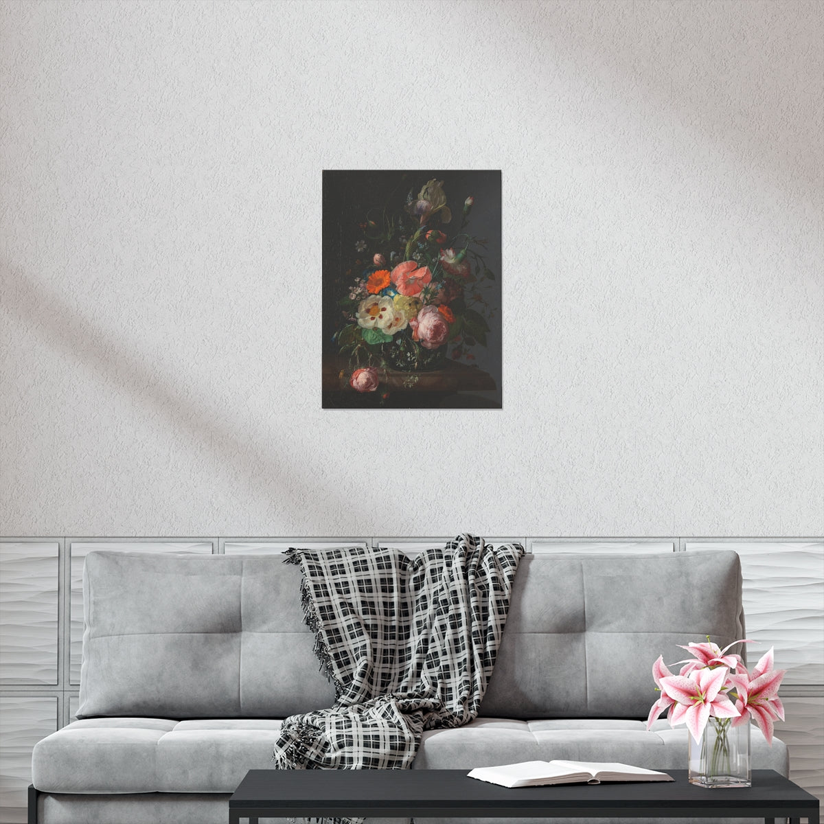 Rachel Ruysch - Still Life With Flowers On A Marble Tabletop Print Poster