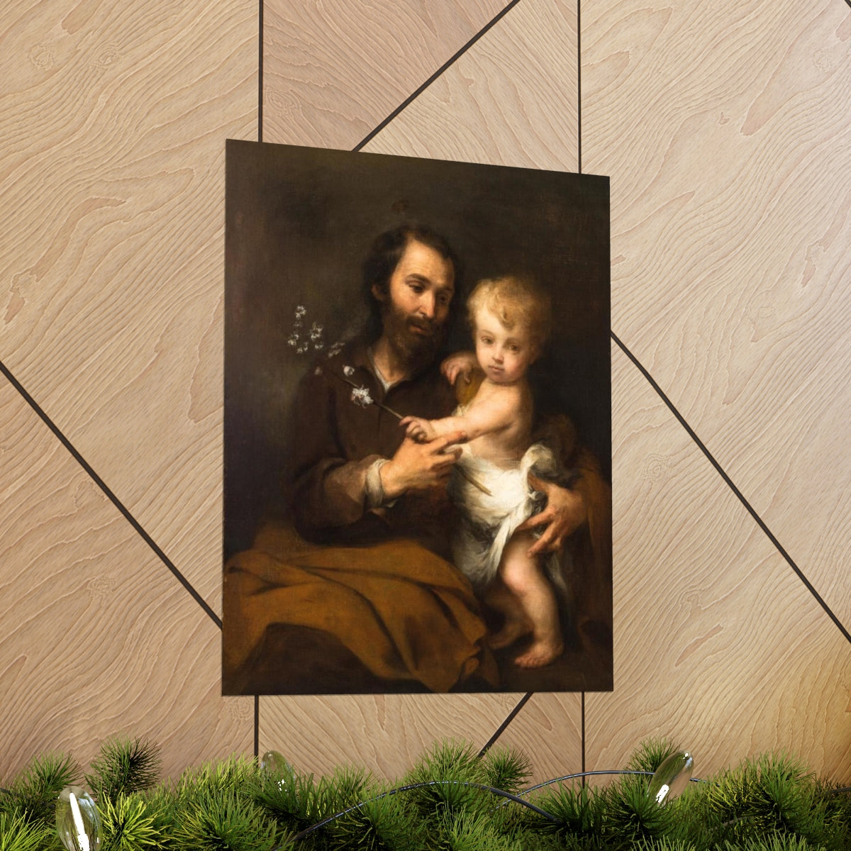 Saint Joseph And Baby Jesus Print Poster