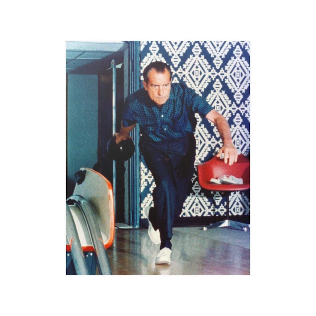 Richard Nixon Bowling Print Poster - Art Unlimited