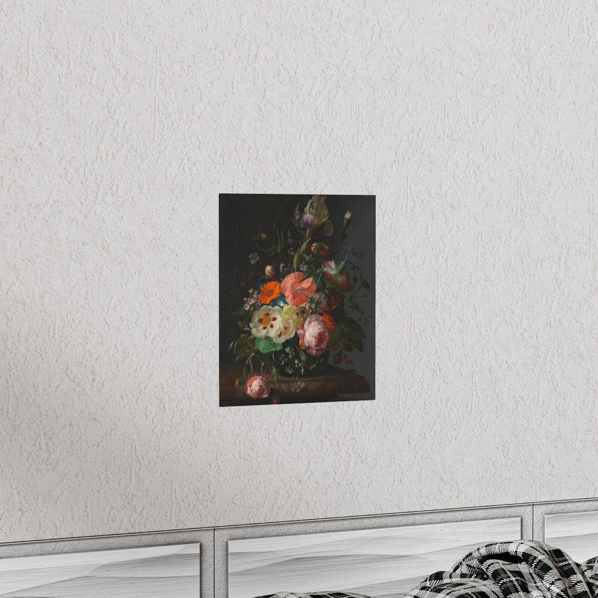 Rachel Ruysch - Still Life With Flowers On A Marble Tabletop Print Poster