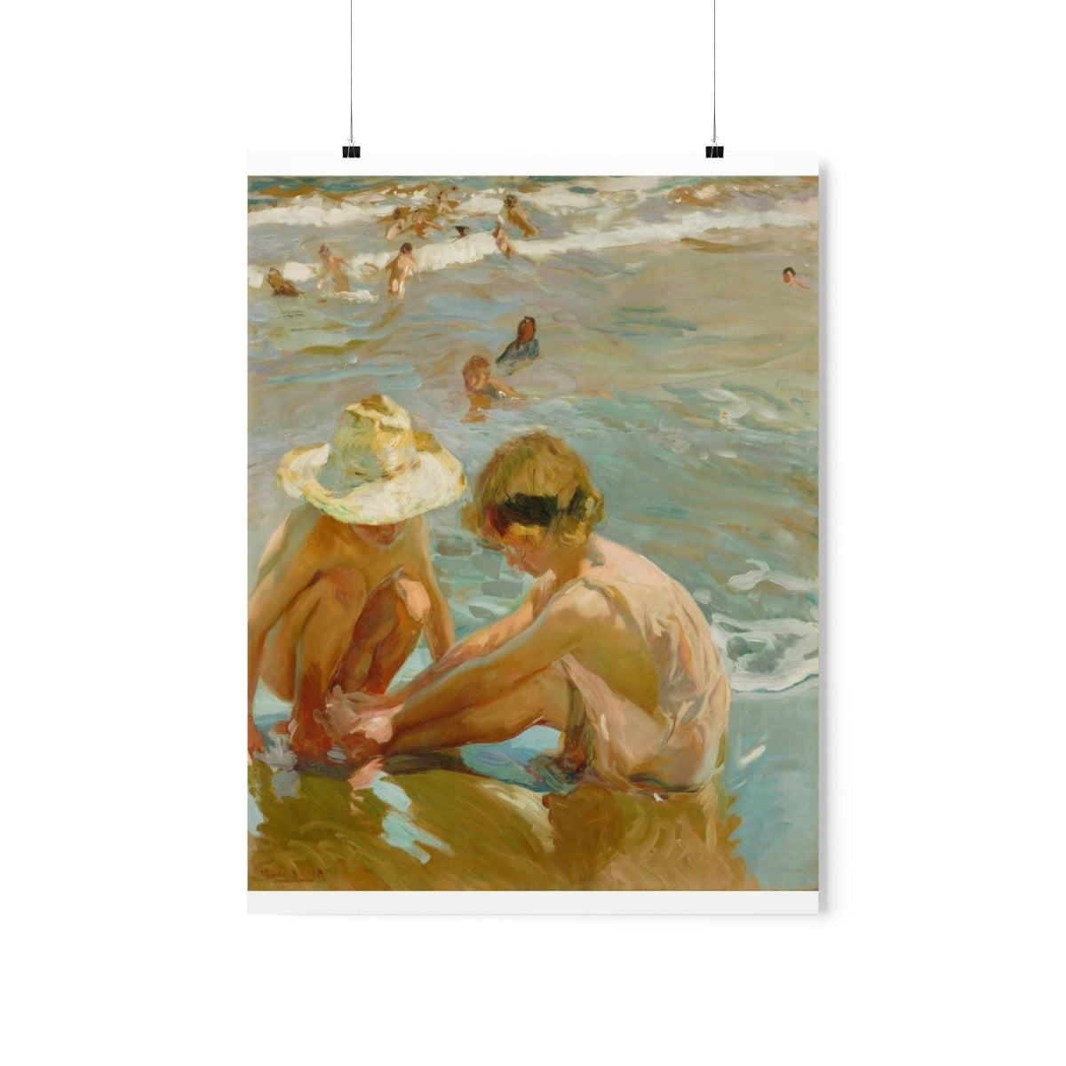 Joaquin Sorolla - The Wounded Foot Print Poster