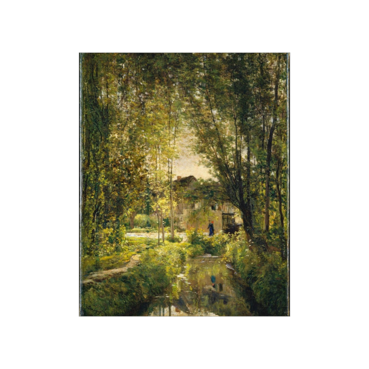 Charles Francois Daubigny - Landscape With A Sunlit Stream Print Poster